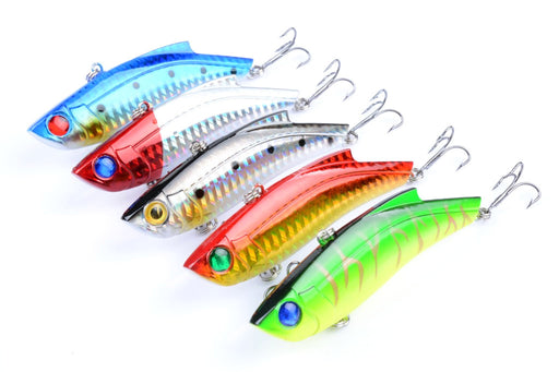 5x 9cm Vib Bait Fishing Lure Lures Hook Tackle Saltwater - Outbackers