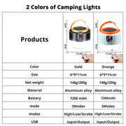 Mountgear Solar Camping Light LED USB Rechargeable Tent Lamp Waterproof Outdoor Lantern - Outbackers