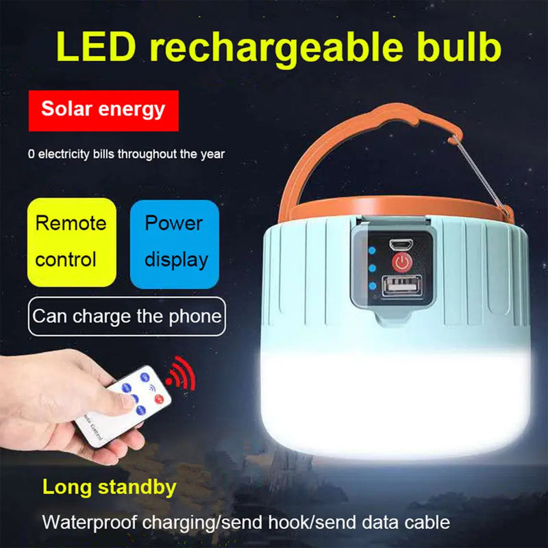 Mountgear Solar Camping Light LED USB Rechargeable Tent Lamp Waterproof Outdoor Lantern - Outbackers