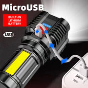 Mountgear Five-Core USB Light Rechargeable Outdoor Multi-Function Led Remote Beam Lamp - Outbackers