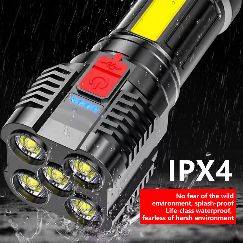 Mountgear Five-Core USB Light Rechargeable Outdoor Multi-Function Led Remote Beam Lamp - Outbackers