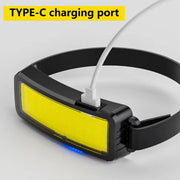 Mountgear Waterproof COB LED Motion Sensor Outdoor USB Rechargeable Headlamp Black - Outbackers