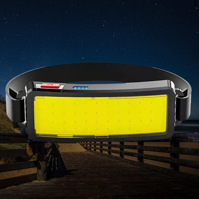 Mountgear Waterproof COB LED Motion Sensor Outdoor USB Rechargeable Headlamp Black - Outbackers
