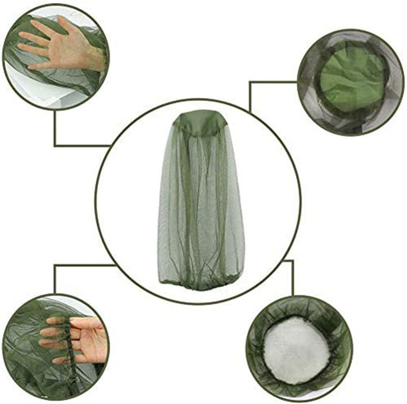 Mountgear 1 PCs Mosquito Fly Head Net Bee Outdoor Fishing Insect Mesh Hat Protector - Outbackers