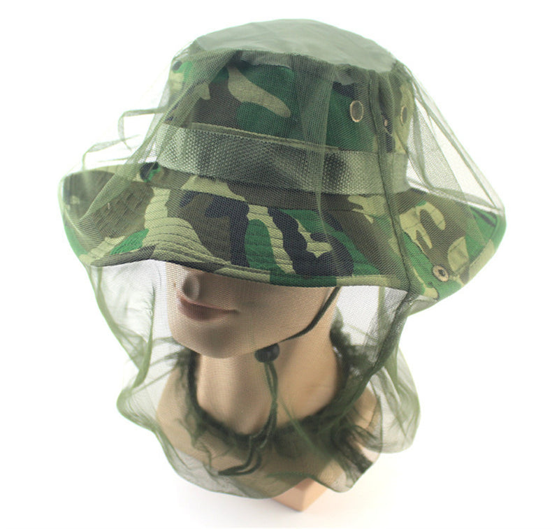 Mountgear 1 PCs Mosquito Fly Head Net Bee Outdoor Fishing Insect Mesh Hat Protector - Outbackers