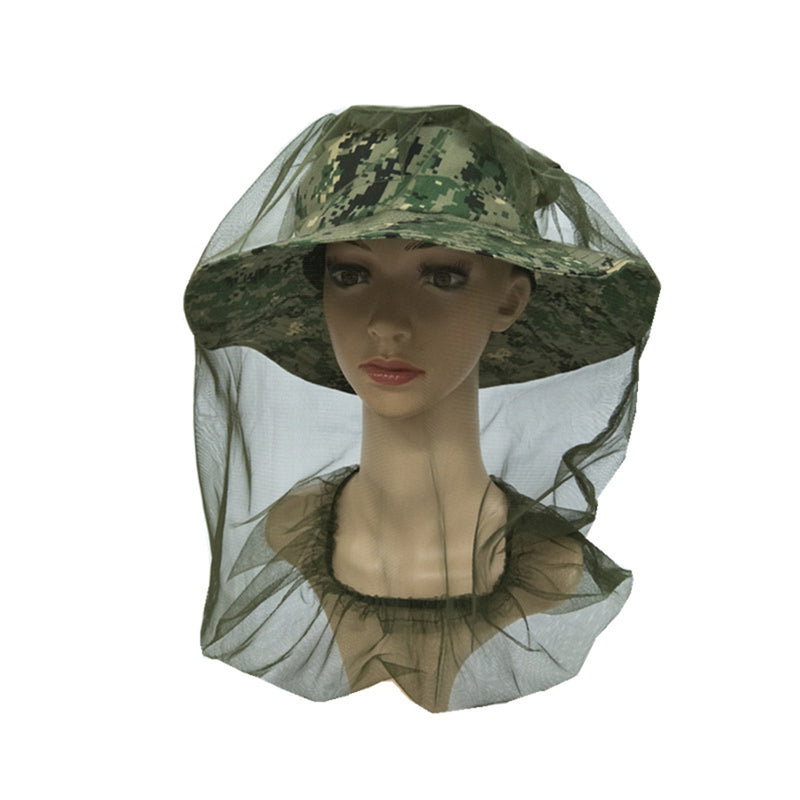 Mountgear 1 PCs Mosquito Fly Head Net Bee Outdoor Fishing Insect Mesh Hat Protector - Outbackers