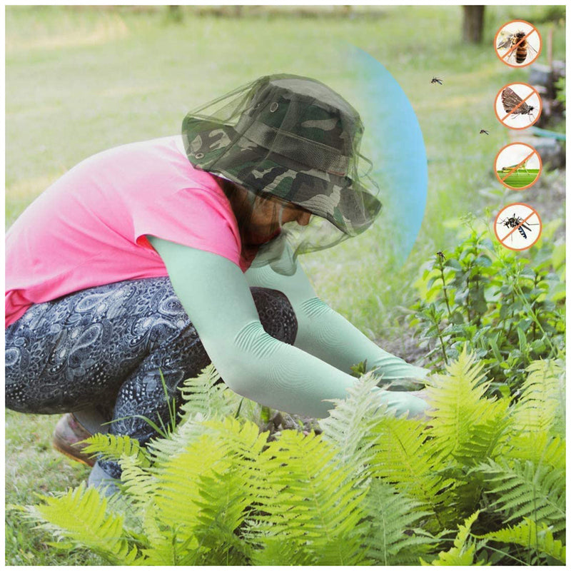 Mountgear 1 PCs Mosquito Fly Head Net Bee Outdoor Fishing Insect Mesh Hat Protector - Outbackers