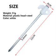 Mountgear Outdoor Tent Camping Luminous 20cm Reinforced Tent Windproof Fixed Steel Nail - Outbackers