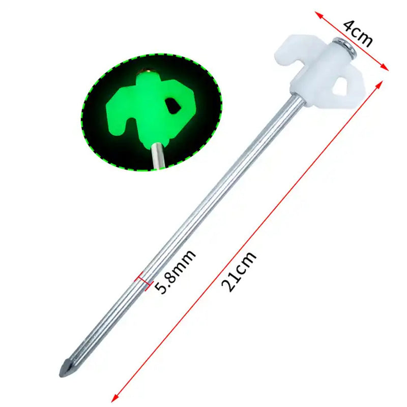Mountgear Outdoor Tent Camping Luminous 20cm Reinforced Tent Windproof Fixed Steel Nail - Outbackers