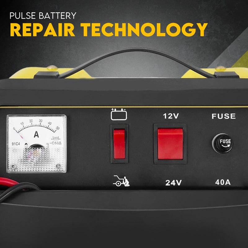 2IN1 Car Battery Charger Jump Starter 12V 24V 40A ATV Boat Tractor - Outbackers