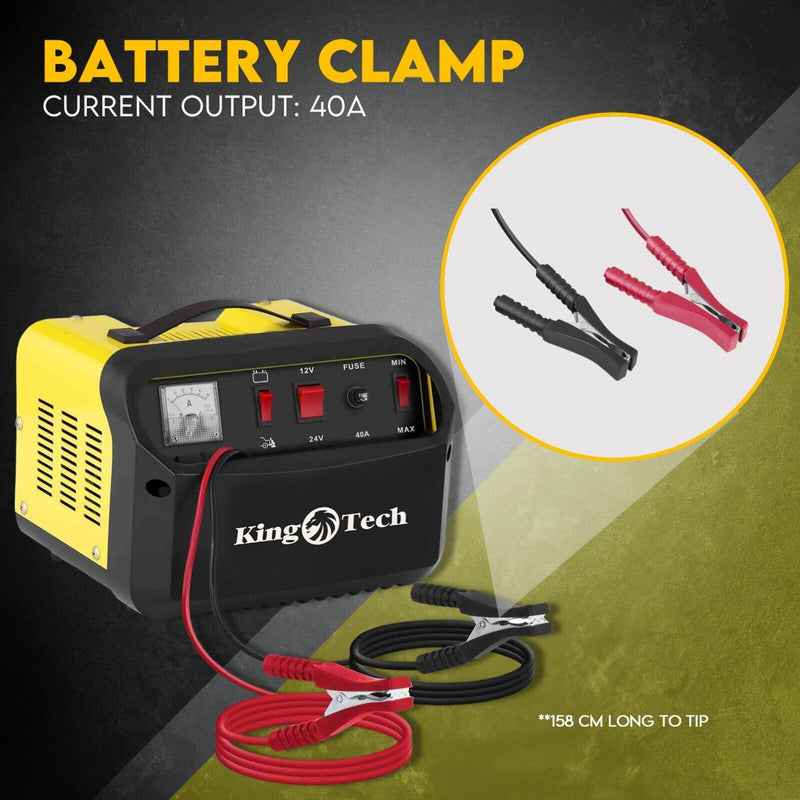 2IN1 Car Battery Charger Jump Starter 12V 24V 40A ATV Boat Tractor - Outbackers