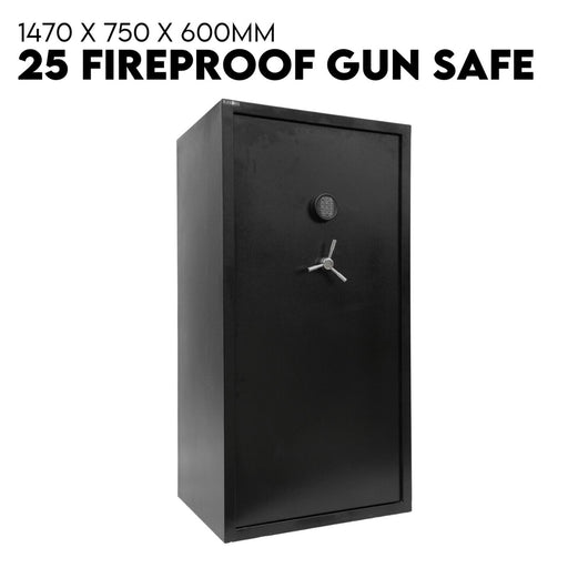25 Gun Safe Firearm Rifle Storage Lock box Steel Cabinet Heavy Duty Locker - Outbackers