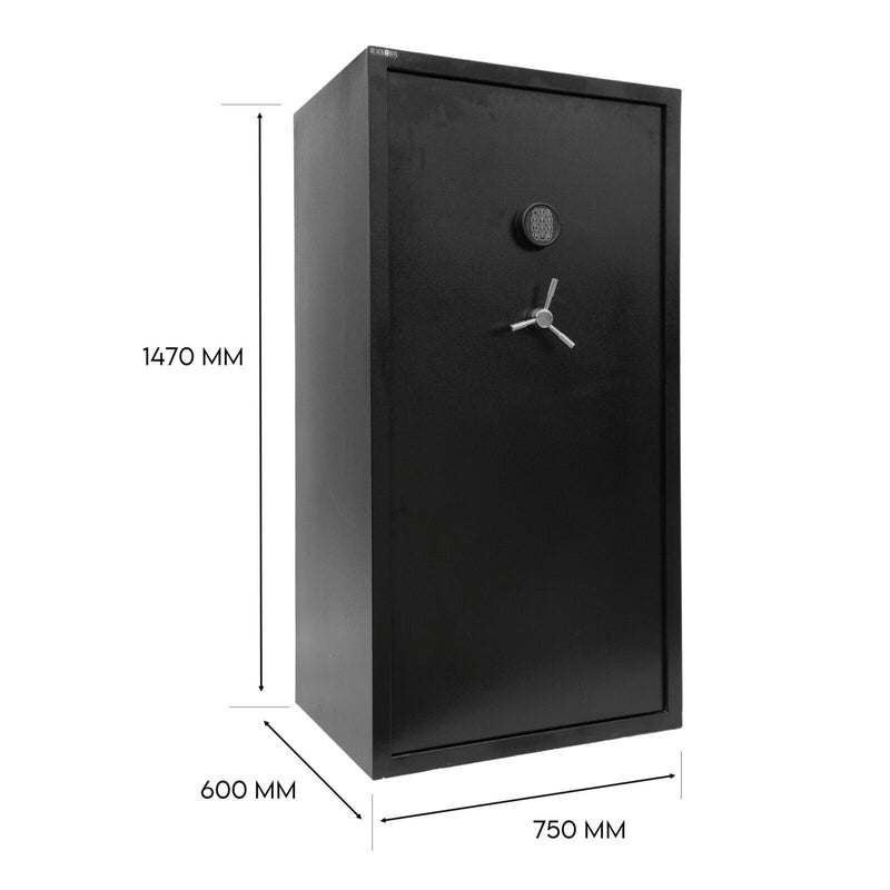 25 Gun Safe Firearm Rifle Storage Lock box Steel Cabinet Heavy Duty Locker - Outbackers