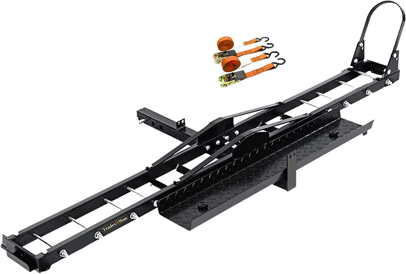 Motorcycle Motorbike Carrier Rack 2" Towbar Arm Rack Dirt Bike Ramp Steel - Outbackers