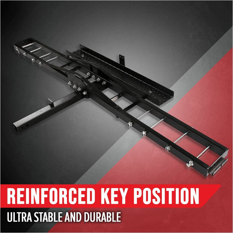 Motorcycle Motorbike Carrier Rack 2" Towbar Arm Rack Dirt Bike Ramp Steel - Outbackers