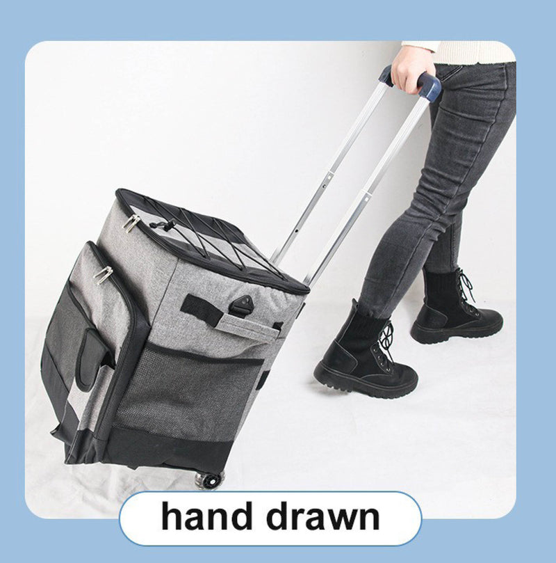 Cooler Picnic Bag Trolley Thermally Insulated - 36L - 60 cans - Grey - Drinks Food Cool Bag Rainproof - Outbackers