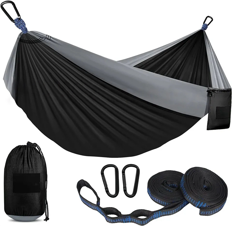 Black & Grey Camping Hammock - Outbackers