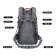 60L Waterproof Outdoor Hiking Backpack Camping Outdoor Trekking Bag(Black) - Outbackers