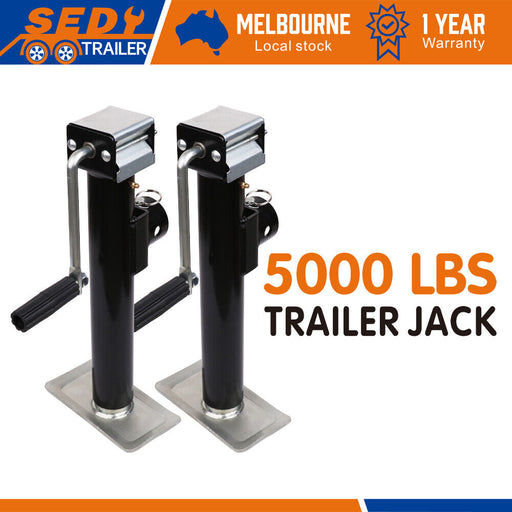 2x Trailer Caravan Canopy Jack Stand 2267kg/ 5000lbs Heavy Duty Weld Bracket - Outbackers