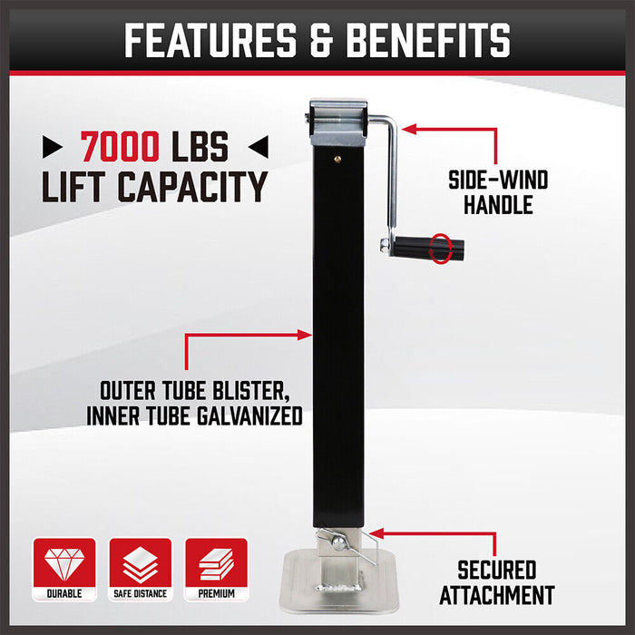 TRAILER CANOPY CARAVAN JACK STAND 3175KG 7000LBS HEAVY DUTY STABILIZER LEGS - Outbackers