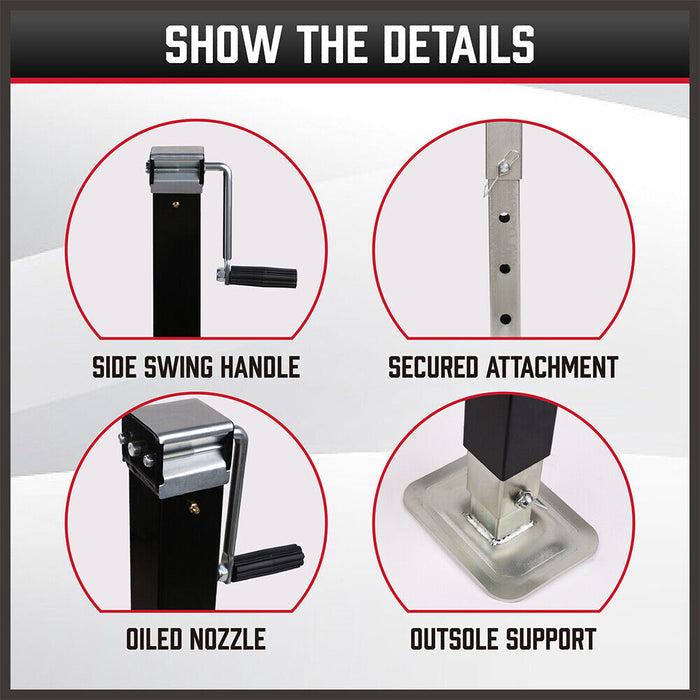 TRAILER CANOPY CARAVAN JACK STAND 3175KG 7000LBS HEAVY DUTY STABILIZER LEGS - Outbackers