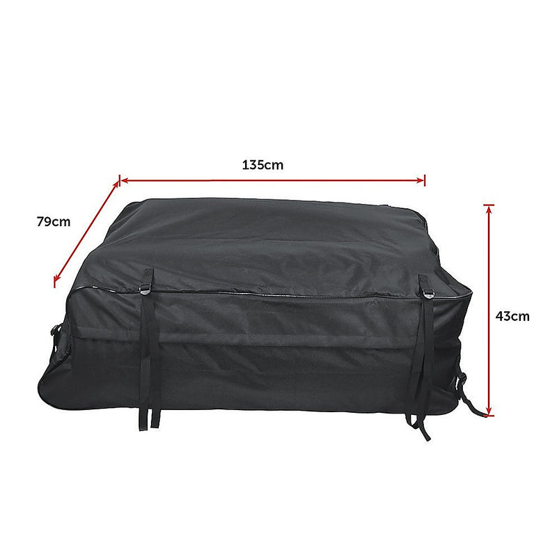 458 Litre Large Car Cargo Travel Rain Proof Roof Top Bag Storage Carrier Box - Outbackers