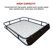 Universal Roof Rack Basket - Car Luggage Carrier Steel Cage Vehicle Cargo - Outbackers