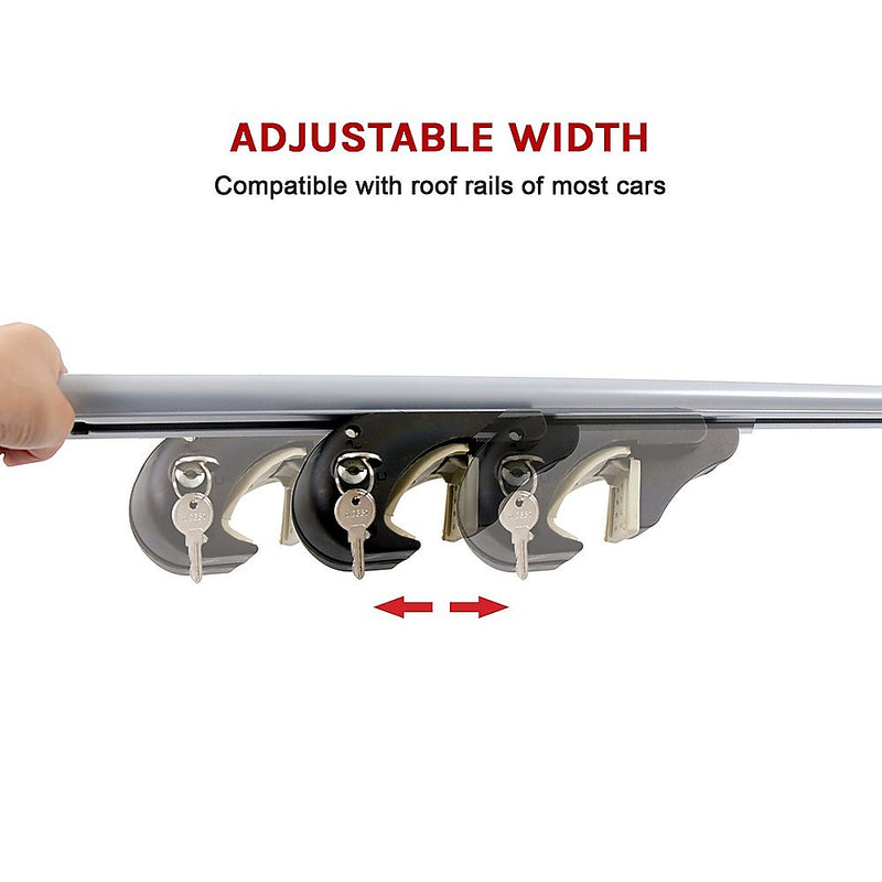 Universal Car Top Roof Rail Rack Cross Bar Aluminium Lockable 1350MM - Outbackers