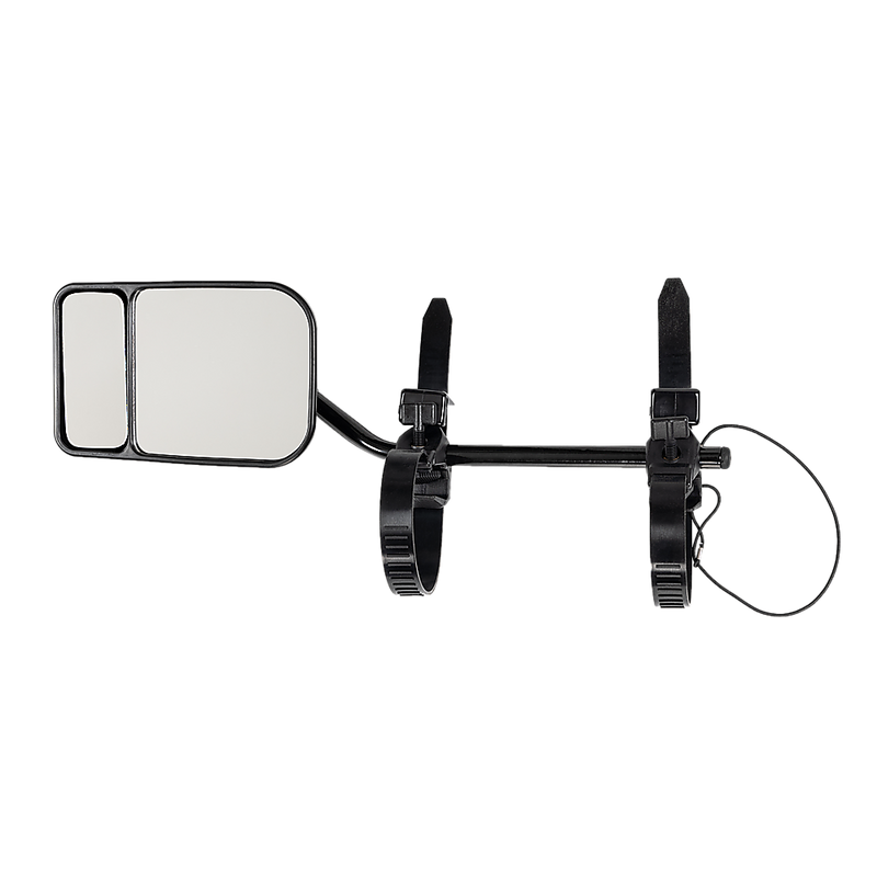 2x Towing Mirrors Pair Clip on Multi Fit Clamp On Towing Caravan 4X4 Trailer - Outbackers