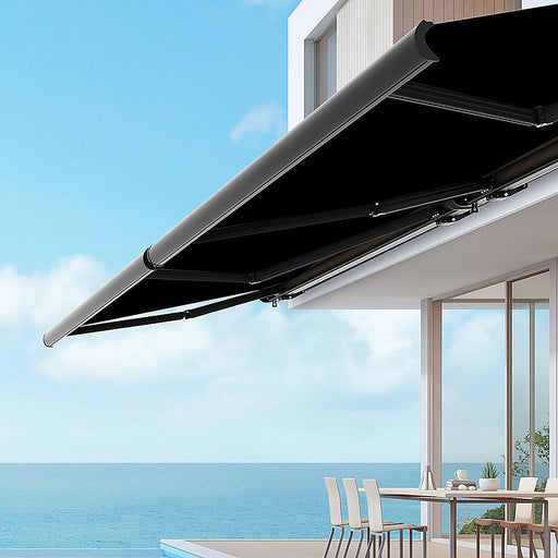 4.0m x 3.0m Retractable Folding Arm Awning Heavy Duty Full Cassette Motorised - Outbackers
