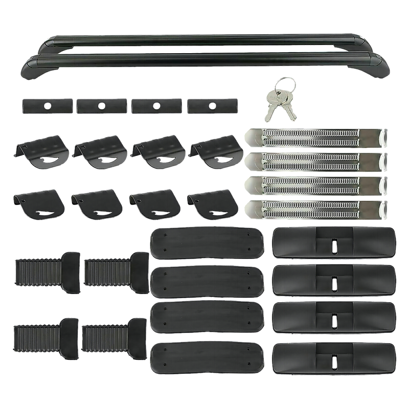 Lockable Aluminium Car Roof Rack Bars Without Rail Anti Theft Luggage Carrier - Outbackers