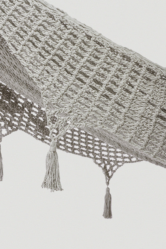 Outdoor undercover cotton Mayan Legacy hammock with hand crocheted tassels Queen Size Dream Sands - Outbackers