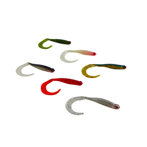 Swimerz 100 mm VTail Soft Plastic Lure, Red Glitter, 5 pack - Outbackers