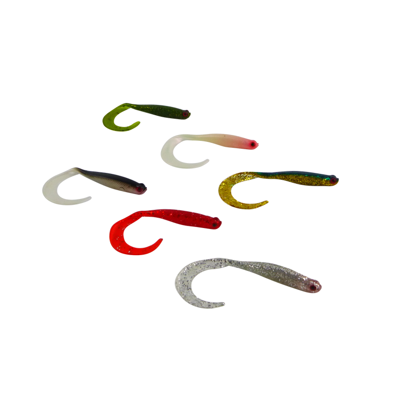 Swimerz 100 mm VTail Soft Plastic Lure, Bubblegum, 5 pack - Outbackers