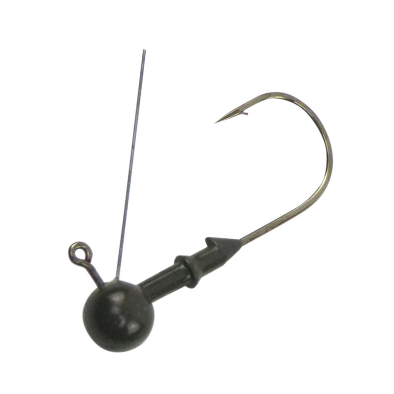 Vike 1/16 oz Weedless Round Jig Head with a Size 3/0 Hook Tungsten, 4 pack - Outbackers