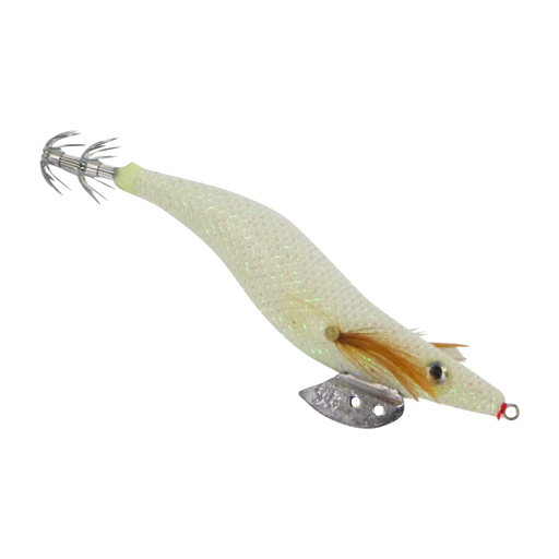 Finesse Rumoika Squid Jig, White Glow, size 3.5, 2 pack - Outbackers