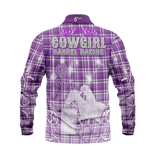 Barrel Racing Purple Cowgirl Polo Shirt - Outbackers