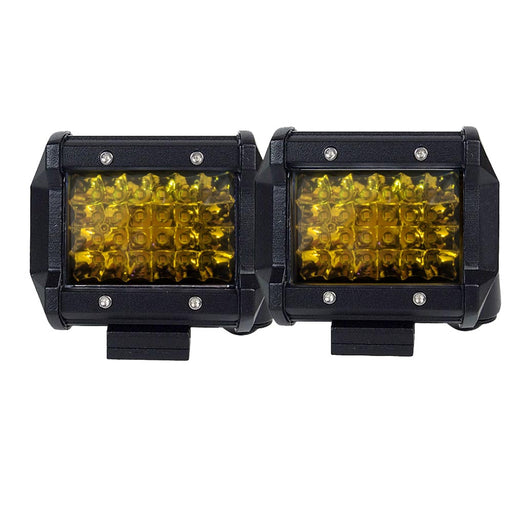 2x 4 inch Spot LED Work Light Bar Philips Quad Row 4WD Fog Amber Reverse Driving - Outbackers