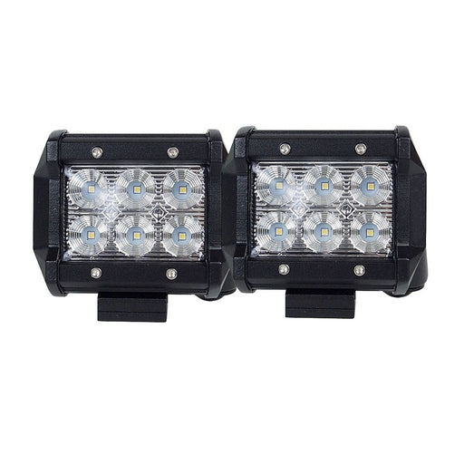 Pair 4inch CREE LED Work Light Bar Flood Beam Offroad Driving Lamp Reverse Fog - Outbackers