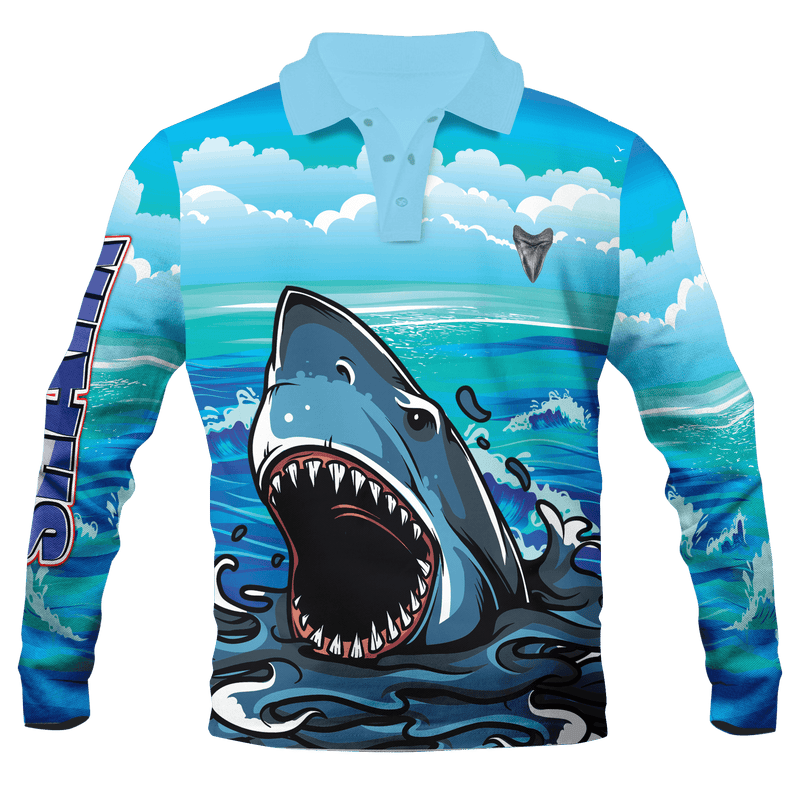 Kids Shark Polo Shirts - Outbackers