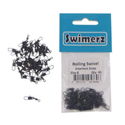 Swimerz Rolling Swivel w Interlock Snap, Size 8, 45 pack - Outbackers