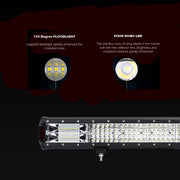 28 inch Philips LED Light Bar Quad Row Combo Beam 4x4 Work Driving Lamp 4wd - Outbackers