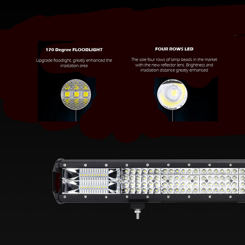 28 inch Philips LED Light Bar Quad Row Combo Beam 4x4 Work Driving Lamp 4wd - Outbackers
