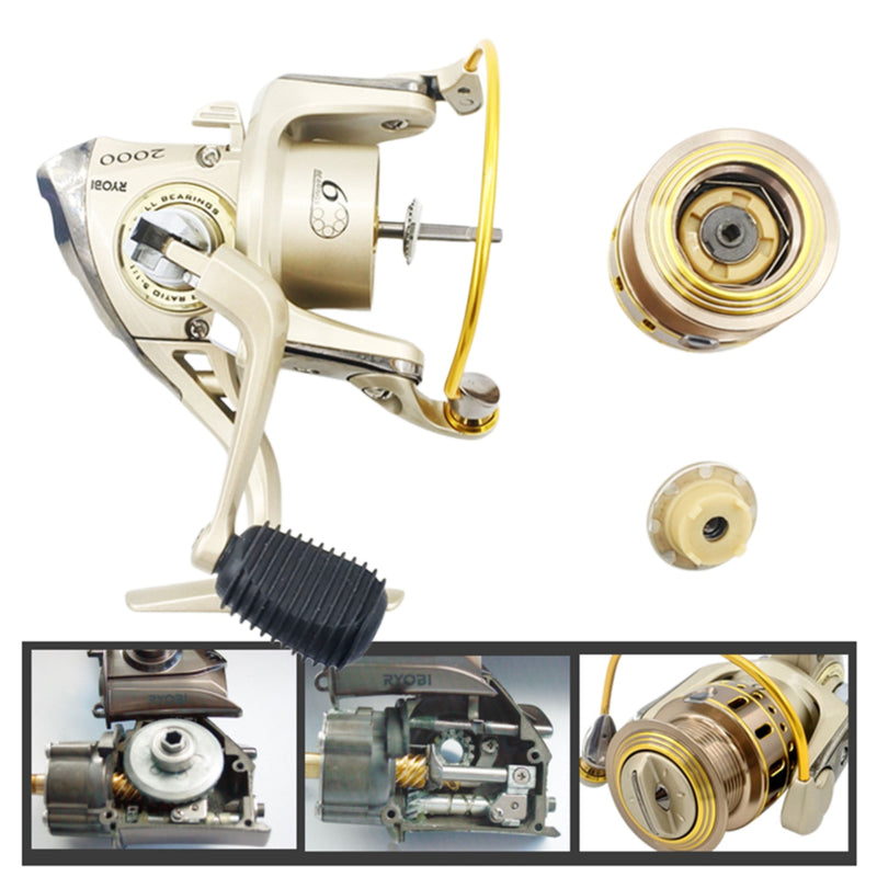Ryobi Tresor 2000 Spinning Reel, 5:1:1 Gear Ratio 5+1 BB - Outbackers