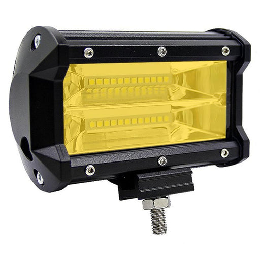2x 5inch Flood LED Light Bar Offroad Boat Work Driving Fog Lamp Truck Yellow - Outbackers