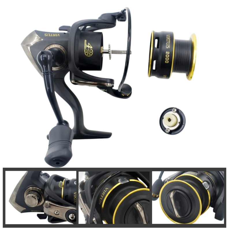 Ryobi Virtus 4000 Spinning Reel, 5:1:1 Gear Ratio 4+1BB - Outbackers