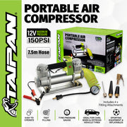 Taipan Air Compressor Portable 12V 150PSI LED Display Screen Various Nozzles - Outbackers