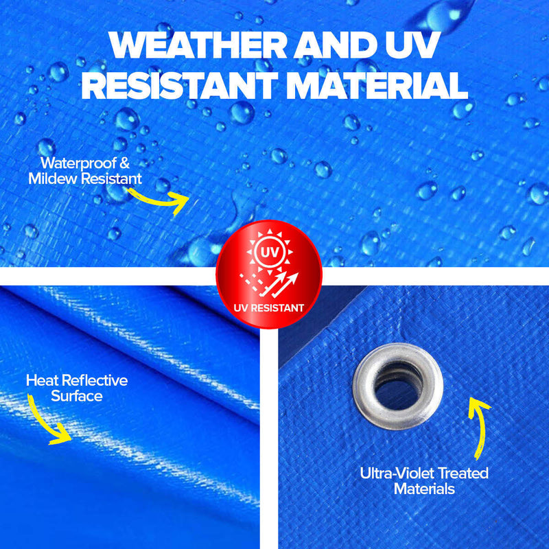 Handy Hardware Tarpaulin UV Resistant Waterproof Strong Durable 9m - Outbackers