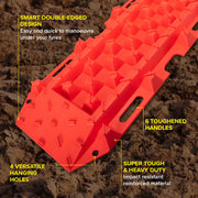 Handy Automotive 2PCE Recovery Tracks Double Edged Design Mud Sand 5 Ton Load - Outbackers