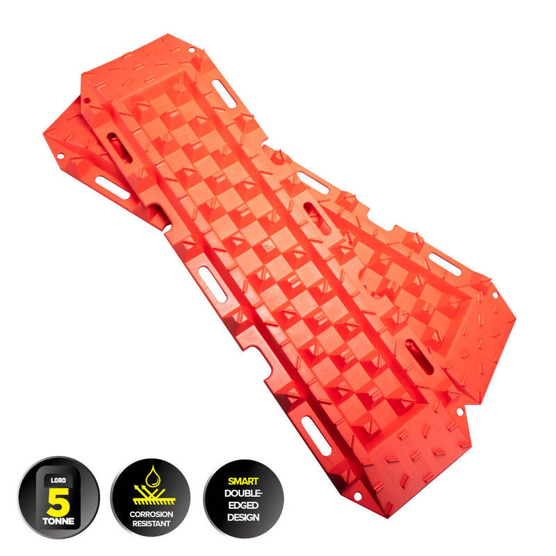 Handy Automotive 2PCE Recovery Tracks Double Edged Design Mud Sand 5 Ton Load - Outbackers